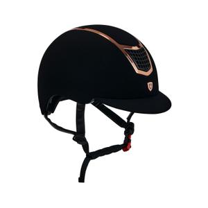 etu00004-black-rosegold-kask-jezdziecki-equestro-modello-eclipse-plain-velvet-czarny-rozowo-zloty