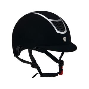 etu00004-black-silver-kask-jezdziecki-equestro-modello-eclipse-plain-velvet-czarny-srebrny