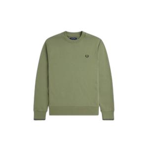 fpm7535-x88-bluza-z-okraglym-dekoltem-fred-perry-mieta-oliwkowa