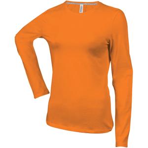 k383-orange-damska-koszulka-z-dlugim-rekawem-kariban-col-rond-pomaranczowy