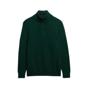 m6110706a-20e-wciagana-bawelniana-bluzka-z-kolnierzykiem-typu-camionneur-superdry-zielen-lesna