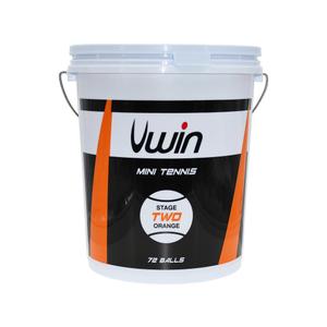 uwb111-pilka-tenisowa-z-wiadrem-72-pilek-uwin-stage-2-pomaranczowy-tu